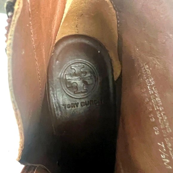 Tory Burch Dark Brown Leather Ankle Length Wedge Boots - Picture 9 of 12